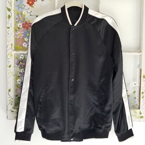 Cool Black and white Bomber Jacket  Size XS
